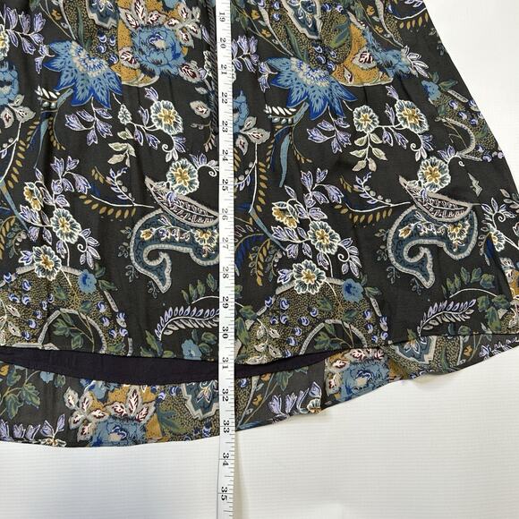 Free People Rain or Shine Paisley Mini Sun Dress Size XS Tunic Swing Boho Shift - Picture 8 of 11